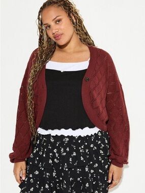 18. Torrid • NWT $65 Love Sick cardigan PTP 29” ++